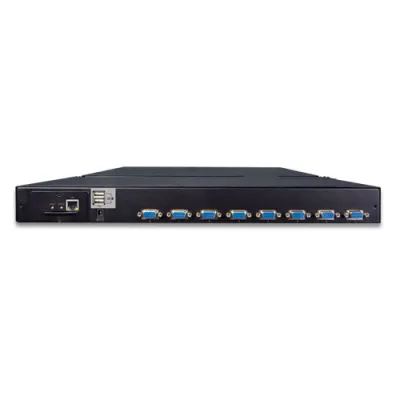 Planet - IKVM-210-08M - 17" 8-Port Combo VGA LCD IP KVM Switch: 1280x1024 video quality, Up to 64 computers, On Screen Display (OSD)