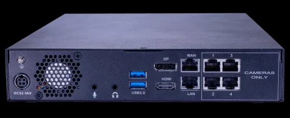 ExacqVision - IP02-04T-GP04 - 4 TB G-Series Desktop PoE Recorder with 4 PoE+ IP Camera Ports