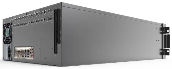 ExacqVision - 1608-80T-R4A-E - 80TB A-Series Hybrid 4U Recorder Enterprise Win10 With 8 IP Cameras Licenses and 16 Analog