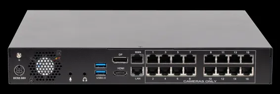 ExacqVision - IP04-12T-GP16 - 12 TB G-Series Desktop PoE Recorder with 16 PoE+ IP Camera Ports