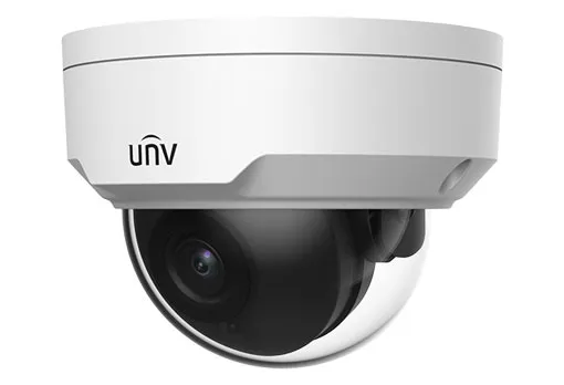 Uniview - IPC324SB-DF28K-I0 - UNV 4MP Network Fixed Dome(LightHunter,Premier Protection,2.8mm,WDR,30m IR,SD Slot,3 Axis,PoE,H.265,Audio,Alarm)