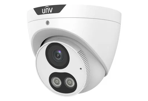 Uniview - IPC3615SE-ADF28KM-WL-I0 - 5MP ColorHunter Fixed Warm Light Turret Network Camera, 2.8mm