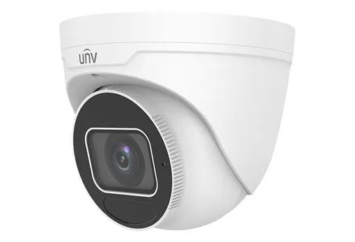 Uniview - IPC3638SB-ADZK-I0 - UNV 8MP Eyeball Network Motorized Vari-focal Dome Camera(Premier Protection, WDR,SimPlified Cable,PoE,RJ45,Mic,2.8-12mm,30m IR,SD)
