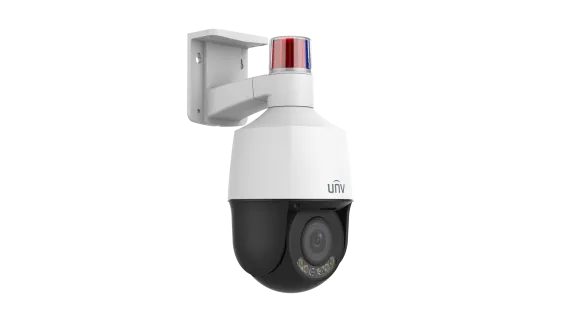 Uniview - IPC6314LWH-AX5C-VG2 - UNV 4MP Active Deterrence Wise-ISP Plastic PTZ Camera (2.7mm-13.5mm,Audio&Alarm, Two-Way Audio, Starlight, Auto Tracking)