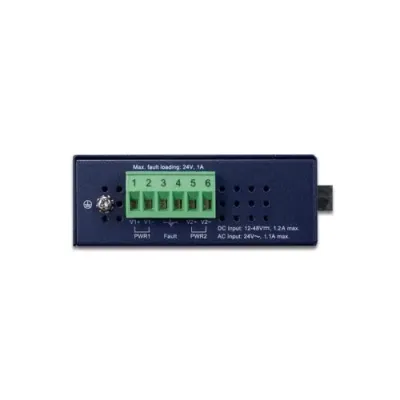 PLANET - ISW-621TS15 - IP30 Slim Type 4-Port Industrial Ethernet Switch + 2-Port 100Base-FX(15KM) (-40 - 75 C)