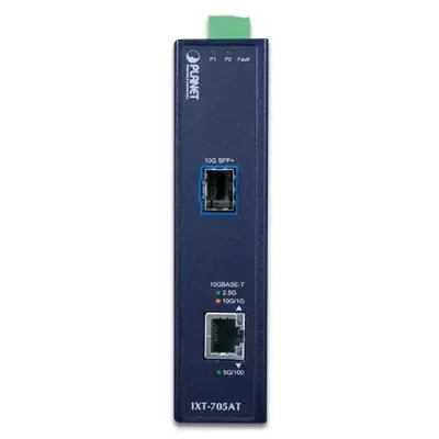 PLANET - IXT-705AT - Industrial 10G/5G/2.5G/1G/100M Copper to 10GBASE-X SFP+ Media Converter