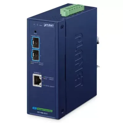 PLANET - IXT-900-2X1T - Industrial 2-Port 10GBASE-X SFP+ + 1-Port 10GBASE-T Managed Media Converter