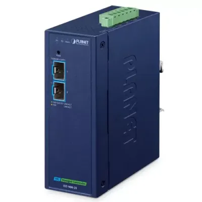 Planet - IXT-900-2X - IP40 Industrial 2-Port 10G/1GBASE-X SFP+ Managed Media Converter(-40 to 75 C,)