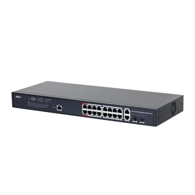 Dahua - DH-PFS4218-16GT-230 - 16-Port PoE Desktop Managed Gigabit Switch (PoE 2.0)