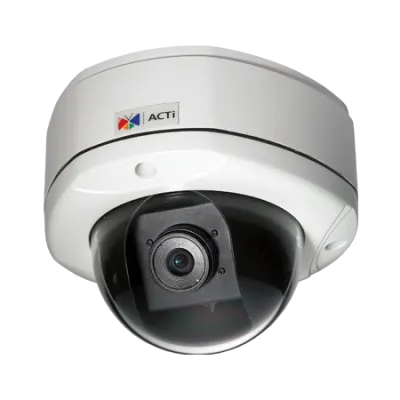ACTI - KCM-7111 - 4MP Outdoor Dome with D/N, Basic WDR, Fixed lens, f2.8mm/F2.0 (HOV:82.6°), H.264, 1080p/15fps, DNR, Audio, MicroSDHC, PoE/DC12V, IP67, Vandal Proof, DI/DO