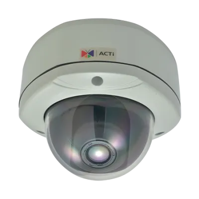 ACTI - KCM-7311 - 4MP Outdoor Dome with D/N, Advanced WDR, SLLS, 3.6x Zoom lens, f3.3-12mm/F1.4-2.9 (HOV:77.2°-22.6°), P-Iris, Auto Focus, H.264, 1080p/15fps, 2D+3D DNR, Audio, MicroSDHC, PoE/DC12V, IP67, Vandal Proof, DI/DO