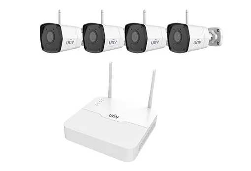 Uniview - KIT/NVR301-04LS3-W/4*2122LB-ABF28WK-G - UNV 1+4 WiFi Bullet Kit, 2.8mm