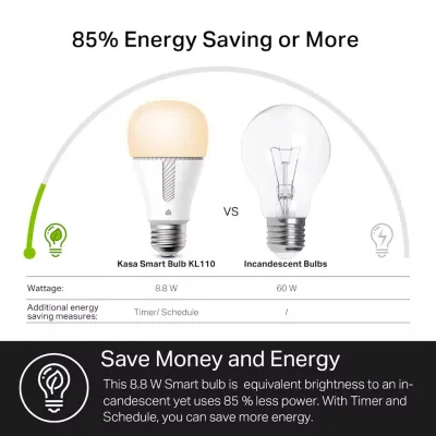 TP-Link - KL110P4 - 4PK KASA SMART WI-FI LIGHT BULBACCS DIMMABLE