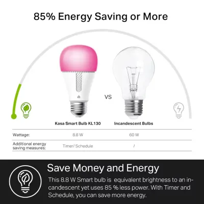 TP-Link - KL130 - SMART WIFI LED BULB WITH ACCS COLOR-CHANGING HUE