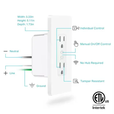 TP-Link - KP200 - KASA SMART WIFI POWER OUTLET ACCS