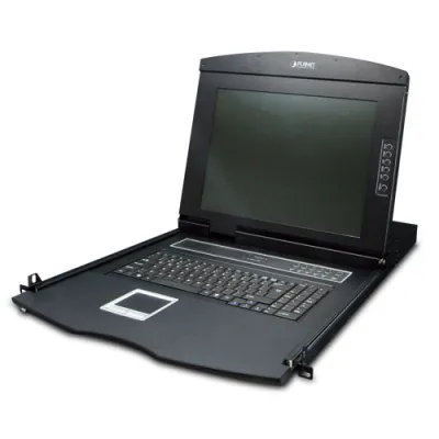 Planet - KVM-210-08M - 17" 8-Port Combo VGA LCD KVM Switch: 1280x1024 video quality, Up to 64 Computers