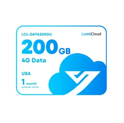 Luminys - LCL-DATA200GU - LumiCloud 4G Data 200GB USA: 1 Month Data Plan