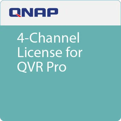 QNAP - LIC-SW-QVRPRO-4CH - QNAP QVR Pro 4 channel license (QVR Pro Gold is required)