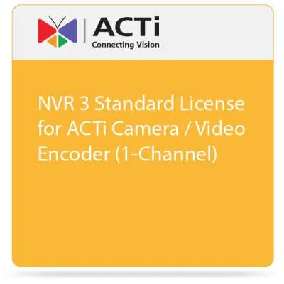 ACTi - LNVR3002 - NVR 3 Standard License for Camera / Video Encoder (1-Channel)