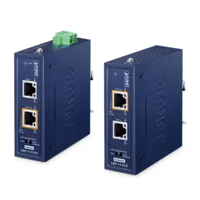 Planet - LRP-111U-KIT - IP30 Industrial 1-Port 10/100TX 802.3bt PoE + 1-Port UTP Long Reach PoE Kit