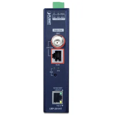 Planet - LRP-201-KIT - Industrial 1-Port 10/100/1000T Ultra PoE + 1-Port Coax/UTP Long Reach PoE Kit (LRP-201ET + LRP-201HT)