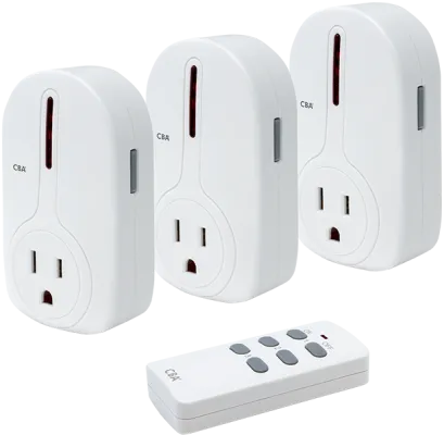 SECO-LARM - LS-313A-14Q - Wireless Outlet Controller - 3 Wireless Outlets, 1 Remote