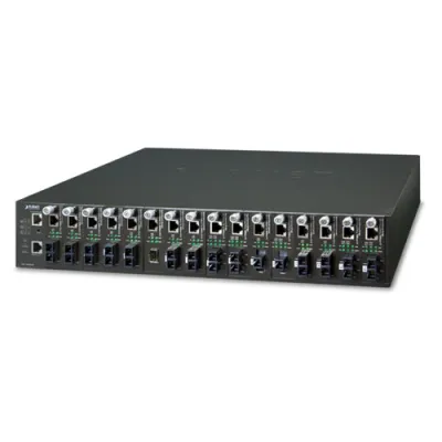 Planet - MC-1610MR48 - 16-slot Managed Media Converter Chassis (DC power)