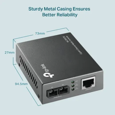 TP-Link - MC200CM - MC200CM 2PORT 10/100/1000 RJ45/PERP SC UP TO 550M MODULE SWITCHING AC