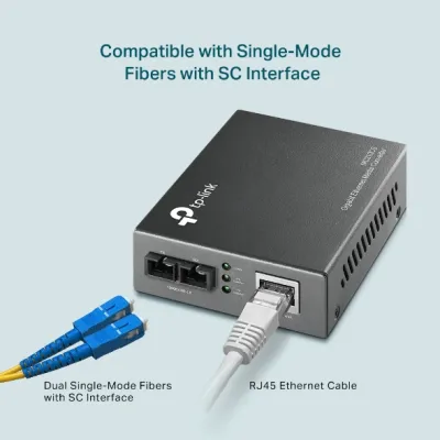 TP-Link - MC210CS - MC210CS 2PORT 10/100/1000 RJ45/PERP SC UP TO 15KM MODULE SWITCHING AC