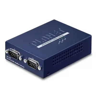 PLANET - MG-120 - 2-Port RS232/422/485 Modbus Gateway (1-Port 10/100BASE-TX, -10 to 60 C, Modbus RTU/ASCII, Master/Slave)