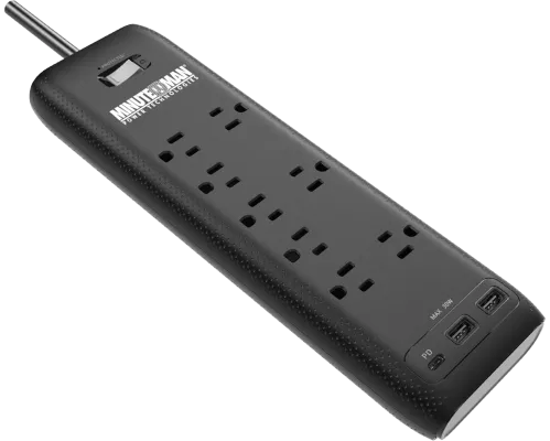 MINUTEMAN - MMS-STP8U3 - Surge Strip, 2160J, USB Charger