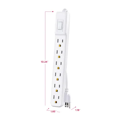 Cyber Power - MP1044NN - Power Strip 2-Pack 6 outlets per strip, 2' cord