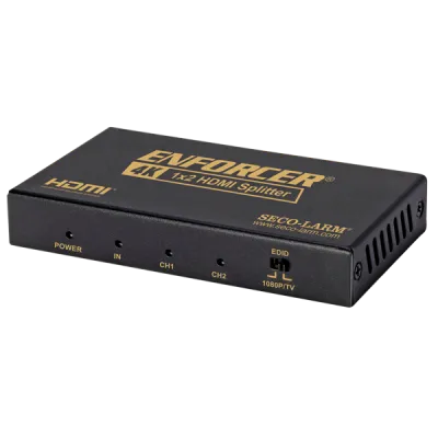 SECO-LARM - MVD-AH12-01Q - 4K HDMI Splitter – 2 HDMI Outputs