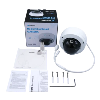 Luminys - N3D-4LA2 - N3-L Mainstream Series 4MP LumiLuxSmart IP Standard Size Dome 2.8mm, IR, White-light LEDs, and Dual-mode