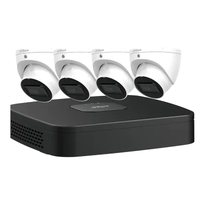 Dahua - N444L42A - E-VU IP Kit: 4-CH NVR + 4 x 4MP Entry Level Cameras, 2T