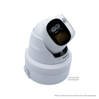 Luminys - N5P-8DA2 - N5-D Mainstream Series 2 x 4MP LumiDeterrent IP Turret 2.8mm, 180º Stitched Image, IR, White-light LED, and Dual-mode, Flashing Lights
