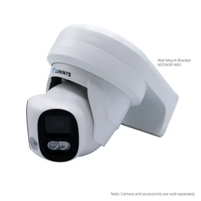 Luminys - N5P-8DA2 - N5-D Mainstream Series 2 x 4MP LumiDeterrent IP Turret 2.8mm, 180º Stitched Image, IR, White-light LED, and Dual-mode, Flashing Lights