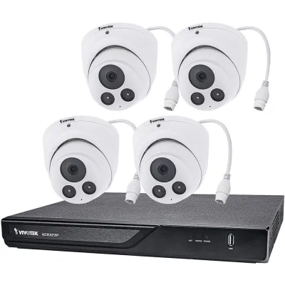 Vivotek - ND9323P-2TB-4IT80A - H.265 NVR,2TBHDD,8PoEPorts,4xIT9380-HF2 5MP30MIR OutdrTurret