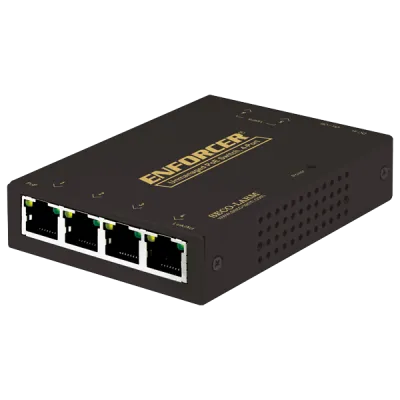 SECO-LARM - NS-104UT-MAQ - 4-port Unmanaged PoE Switch, 4 Out, 1 Uplink, VLAN, 1.2Gbps