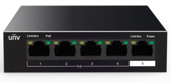 Uniview - NSW2010-5T-PoE-IN - UNV Ethernet 4 Port PoE Switch