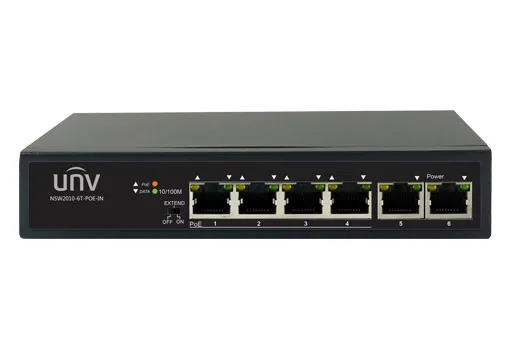 Uniview - NSW2010-6T-PoE-IN - UNV Ethernet 4 Port PoE Switch