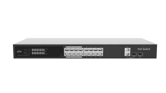 Uniview - NSW3000-17GT1GP1GC-POE-IN - Giga 16 Port 250W Cloud Managed Ethernet PoE Switch