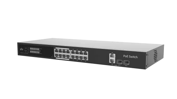 Uniview - NSW3000-17GT1GP1GC-POE-IN - Giga 16 Port 250W Cloud Managed Ethernet PoE Switch