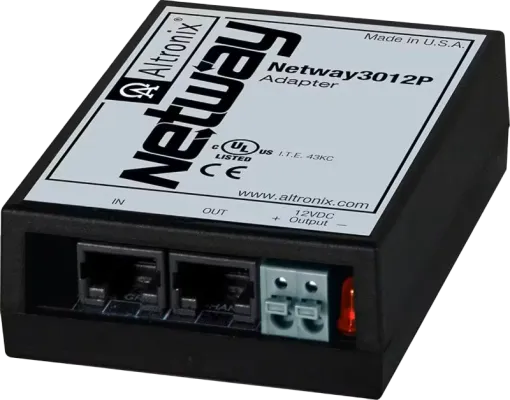 Hanwha - NetWay3012P - Altronix Netway3012P provides simultaneous 12VDC and PoE/PoE+ outputs for applications including PoE cameras and external microphones.
