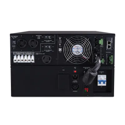 CYBERPOWER - OL10KRT - 10KVA/10KW, online double-conversion UPS, Sine wave output, 6U rack/tower convertible, 200-240V input and output, hardwire input, (3) NEMA L6-30R outlets and (1) hardwire output, LCD control panel, RMCARD205 pre-installed, EPO,