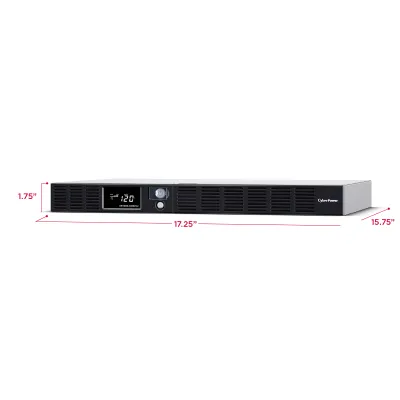 CYBERPOWER - OR1000LCDRM1U - 1000VA/600W 1U Rackmount UPS, 6 NEMA 5-15R Outlets, NEMA 5-15P Plug, 10 Ft. Cord, LCD, AVR, USB, Relay, SNMP, PowerPanel Business Software, 3 Year Warranty