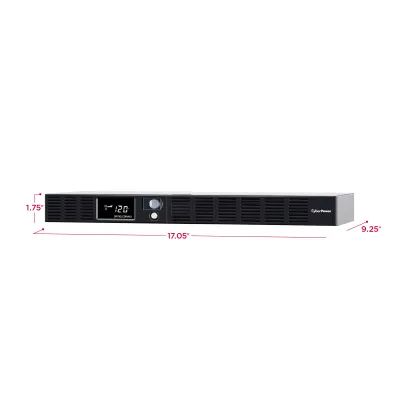 CYBERPOWER - OR700LCDRM1U - 700VA/400W, Simulated Sine Wave, 1U, NEMA 5-15P, 10 ft cord, 6 NEMA 5-15R, USB, Serial, SNMP, PowerPanel Business Edition software, Yes, 3 year warranty