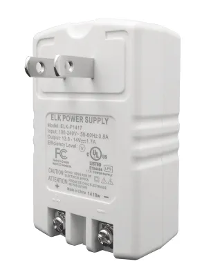 ELK - P1417 - Power Supply 1.7A 14VDC Wall Plug-In