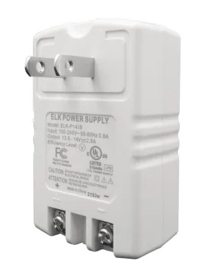 ELK - P1426 - Plug-in Power Supply, 14VDC @ 2.6A