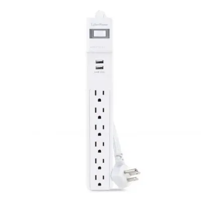 Cyber Power - P606URC2 - Surge 6 Outlets 6 FT Cord 2 USB A